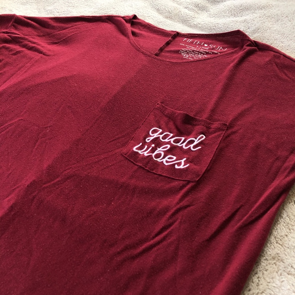 Fifth Sun Good Vibes Flowy Shirt